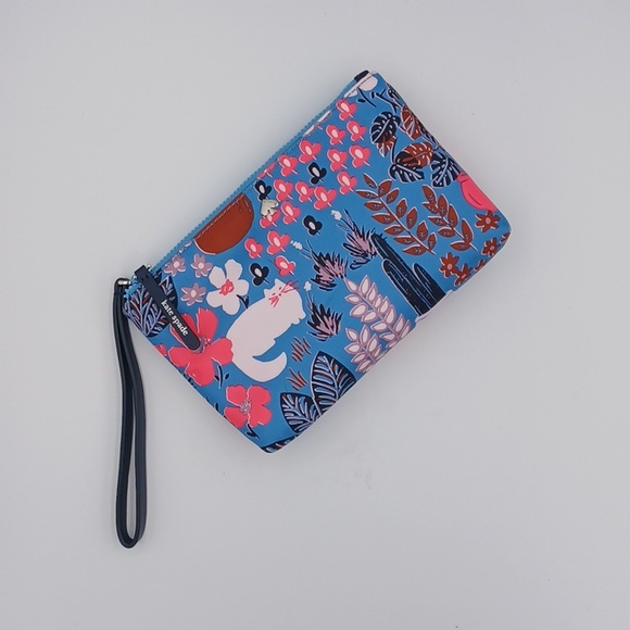 kate spade Handbags - Kate Spade Jae Garden Cat Double Zip Wristlet Bag